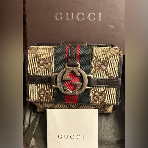 Vtg Gucci GG Ophida Trifold Wallet - Picture 16 of 16